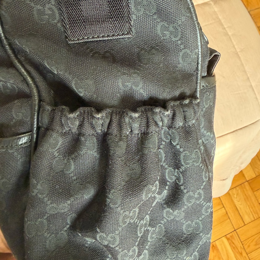 Gucci GG Black Monogram Diaper Bag with Shoulder Strap - Picture 7 of 13